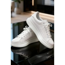 Ticen Beyaz Günlük Sneaker Ayakkabı | Jel Taban, Minimal Tasarım, Unisex