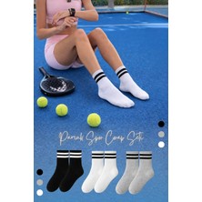 Lüx Kral Patik Çorap Pamuklu Terletmez Çizgili Desen 12 Çift Yaz Sezonu İçin