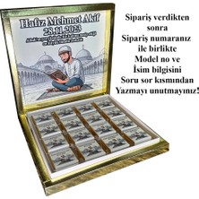 Blackeye Chocolate Kişiye Özel Isimli Hafız Çikolatası - Hafızlığa Geçiş - 32 Adet Madlen Çikolata