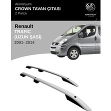 Turtle Renault Trafıc (X83) 2001-2014 Crown Tavan Çıtası -Gri (Uzun Şasi)