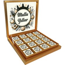 Blackeye Chocolate Kişiye Özel Yeni Yıl Çikolatası - Mutlu Yıllar - Yeni Yıl Hediyesi - 48 Adet Madlen Çikolata