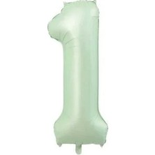 Party Express 34" Folyo Rakam 76CM "1" Retro Yeşil