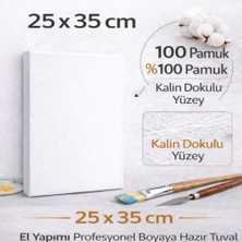 Novytech 25X35 %100 Pamuk Profesyonel Resim Tuvali – 3 Kat Akrilik Astarlı Boyaya Hazır