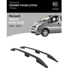 Turtle Renault Trafıc (X83) 2001-2014 Crown Tavan Çıtası -Siyah (Kısa Şasi)