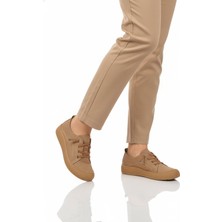 Bej Hakiki Deri Kadın Casual Ayakkabı 232 Z