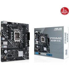 Erdo Ticaret Asus Intel Prıme H610M-K D4 Argb Ddr4 3200 HDMI Glan M.2 1700P (12-13-14. Nesil)
