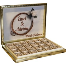 Blackeye Chocolate Söz Nişan Nikah Çikolatası 72 Adet Madlen Çikolata Altın Kutu