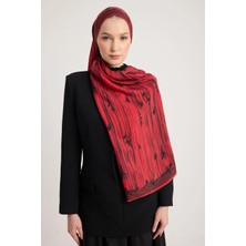 Maisa Suzen Floş Viskon Şal 70*190 cm - Mürdüm