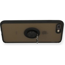 Aydogan's Iphone 7 Plus Kılıf Montreal Yüzüklü Silikon Kapak - Siyah