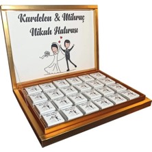 Blackeye Chocolate Söz Nişan Nikah Çikolatası (72 Adet Madlen Çikolata) Altın Kutu