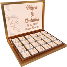 Blackeye Chocolate Söz Nişan Nikah Çikolatası 72 Adet Madlen Çikolata Altın Kutu
