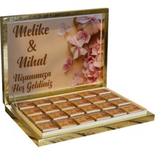 Blackeye Chocolate Söz Nişan Nikah Çikolatası 72 Adet Madlen Çikolata Altın Kutu