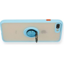 Aydogan's Iphone 7 Plus Kılıf Montreal Yüzüklü Silikon Kapak - Buz Mavi