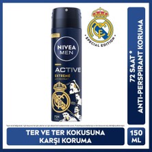 Nivea Men Erkek Sprey Deodorant Active Extreme 150 Ml,real Madrid Special Edition Ter Kokusuna Karşı Etki