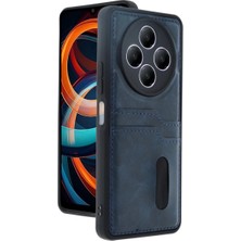 Aydogan's Xiaomi Redmi 14C Kılıf Sara Kartvizitli Deri Kılıf - Lacivert