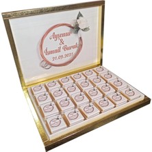 Blackeye Chocolate Söz Nişan Nikah Çikolatası 72 Adet Madlen Çikolata Altın Kutu