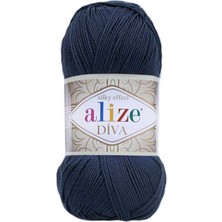Alize Diva (5 Adet) 361 Lacivert Renk El Örgü Ipliği