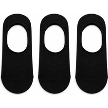 QUALITY WALKING 3'lü Unisex Pamuklu Dikişsiz Babet Çorap Silikon Topuklu Çıkmayan Kayma Yapmayan