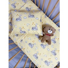Ozz Baby %100 Pamuk Park Yatak Lastikli Bebek Çarşafı Seti (70X120X15)Yastık kılıfı & Beyaz iç astar (35x45)