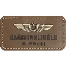 Pilot Isimlik Deri Atatürk Rozet