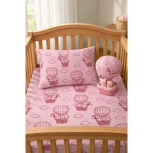 Ozz Baby %100 Pamuk Park Yatak Lastikli Bebek Çarşafı Seti (70X120X15)Yastık kılıfı & Beyaz iç astar (35x45)