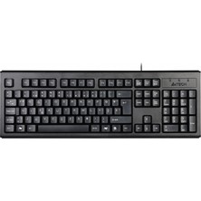 Erdo Ticaret A4 Tech KM-720, Siyah, USB Kablolu, Türkçe F, Multimedya Klavye
