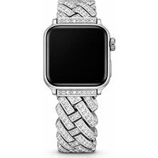Kordify Apple Watch Hd Diamond Taşlı Metal Kordon (42MM / 44MM / 45MM / 49MM) – Şıklığın En Parlak Hali!