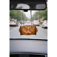 Sarıyer Silver Koruyucu Kuranı Kerim Arac Süsü Ahşap Kutulu Ayet Dini Islam Nazar