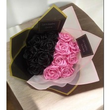 Baalaa Senden Önce Senden Sonra Gül Buketi-El Emeği Kurdeleden Çiçek-Sevgiliye Hediye(Not Yazılır)