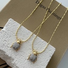 Merve Takı Taşlı Böcek Kolye