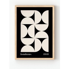 Viela Home Ahşap Çerçeveli Bauhaus 1919 Poster – Geometrik Minimalist Duvar Tablosu