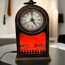 Marsilyan Şömine Tasarımlı Romen Rakamlı Saat