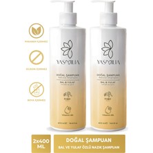 Yasmilia Doğal Premium Şampuan – Bal & Yulaf | Vitamin B5 2li Set