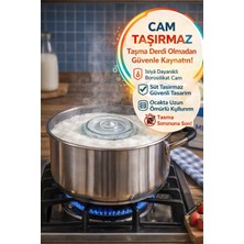 Toyfest Cam Süt Taşırmaz Aparat Borosilikat Isıya Dayanıklı Taşma Önleyici Kapak Süt Kaynatma Diski