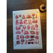 Butik Renkli Bahar Etiket 63 Adet