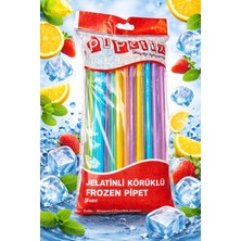 Pipetix Jelatinli Körüklü Frozen Pipet – Uzunluk 24CM – Çap 8mm - Hijyenik Ambalaj - 50 Adet -
