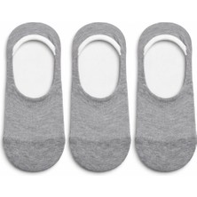 QUALITY WALKING 3'lü Unisex Pamuklu Dikişsiz Babet Çorap Silikon Topuklu Çıkmayan Kayma Yapmayan