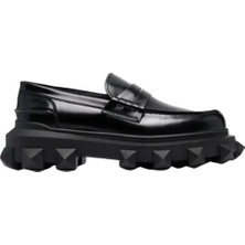 Kalın Taban Deri Kadın Loafers