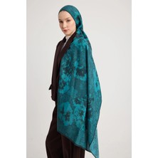 Maisa Gülruh Floş Viskon Şal 70*190 cm - Petrol Mavisi