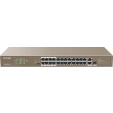 Erdo Ticaret Ip-Com F1126P-24-250W 24 Port 10/100+ 2XRJ45/1X1GB Sfp Combo 250W Poe Racmount Swıtch