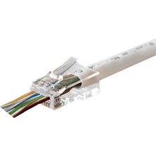 Erdo Ticaret Orıng MPC6U3EZ Cat6 Plug U/utp EZRJ45 Yeni Nesil Altın Uç Konnektör 100 Lü Paket