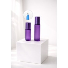 Cosy Club 2 Adet 5-10ML Yeniden Doldurulabilir Buzlu Mor Boş Cam Roll On Şişesi