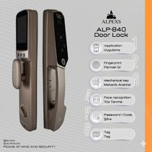 Alpexs 840 Tuya Wifi Akıllı Kapı Kilidi - Parmak Izi, Şifre ve Kartlı Güvenlik Sistemi