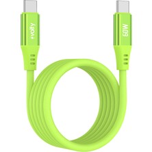 Volty Type-C To Type-C Hızlı Şarj Kablosu | 60W Pd, Ultra Esnek Silikon, 480MBPS, 1.2m (YEŞIL-V0201017)