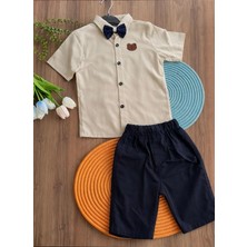Saye Kids Erkek Çocuk Papyonlu Keten Takım
