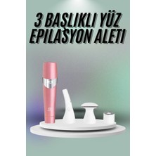 Pileli Store Yüz, Kaş ve Tüm Vücut Epilasyon Aleti3 Başlıklı Epilatör Tüm Cilt Tiplerine Uygun