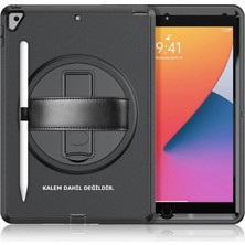 Aydogan's Ipad 10.2 (7.nesil) Kılıf Hand Strap Tablet Kılıfı - Siyah
