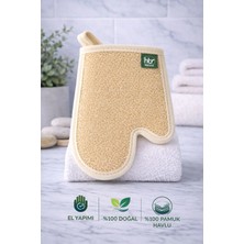 HB Doğal Ürünler HB Organik Doğal Ürünler Kabak Lifi Parmaklı Eldiven Vücut Kesesi (Peeling)