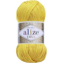 Alize Diva (5 Adet) 110 Sarı Renk El Örgü Ipliği