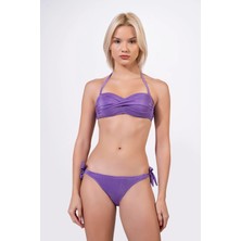 Endeep Kadın Çapraz Detaylı Kaplı Simli Bikini Takımı